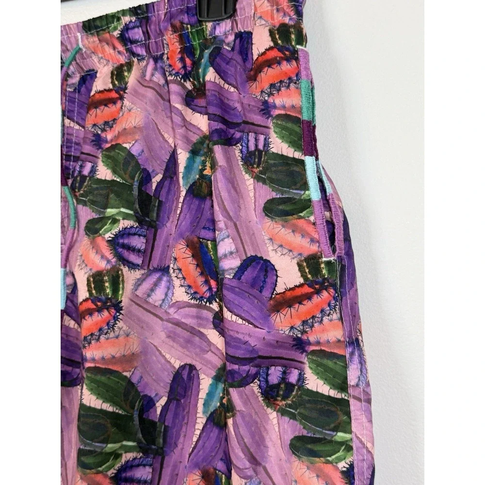 Men's 98 Coast‎ Avenue By Mildred Rubin Swim Trunks Purple Cactus XL